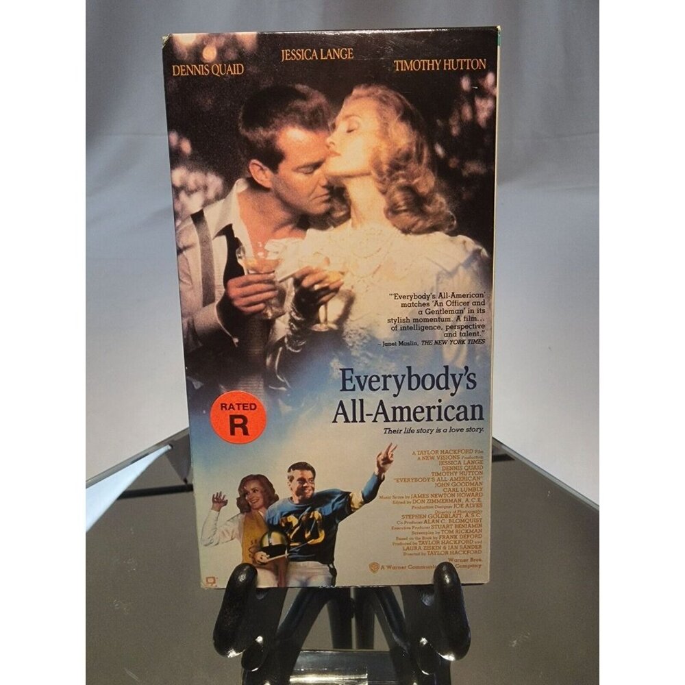 Everybody's All-American VHS Tape 1989 Jessica Lange Dennis Quaid